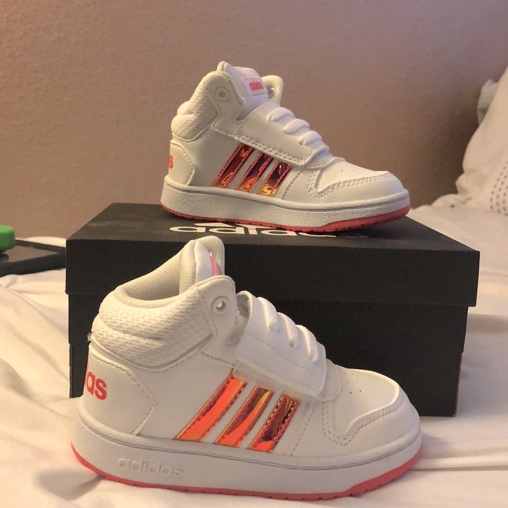 Adidas Hoops Mid 2.0 I white and pink